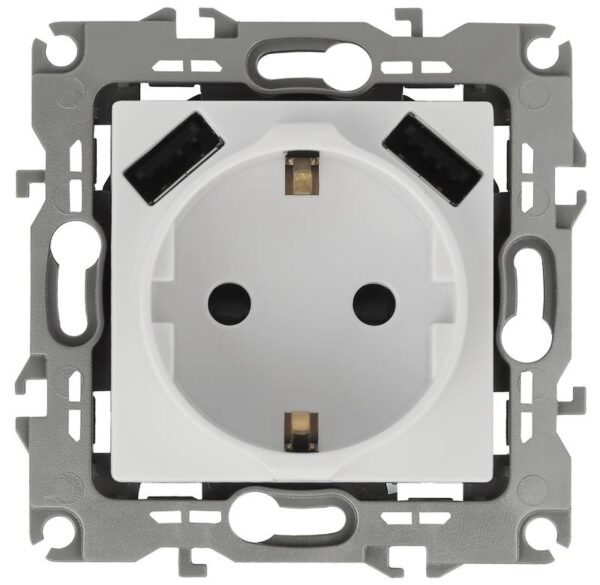 12-4109-01 ЭРА Розетка 2P+E 16A-250В