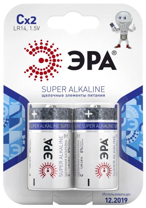 Батарейки ЭРА LR14-2BL SUPER Alkaline купить оптом недорого