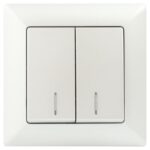 Выключатель Intro Solo 4-105-06 двухклавишный с подсветкой