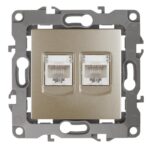 12-3108-04 ЭРА Розетка информационная двойная 2XRJ45