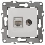 12-3110-01 ЭРА Розетка комбинированная RJ45+TV