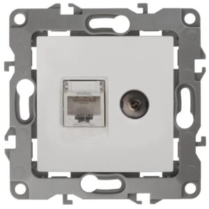 12-3110-01 ЭРА Розетка комбинированная RJ45+TV