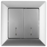 Выключатель Intro Solo 4-105-03 двухклавишный с подсветкой