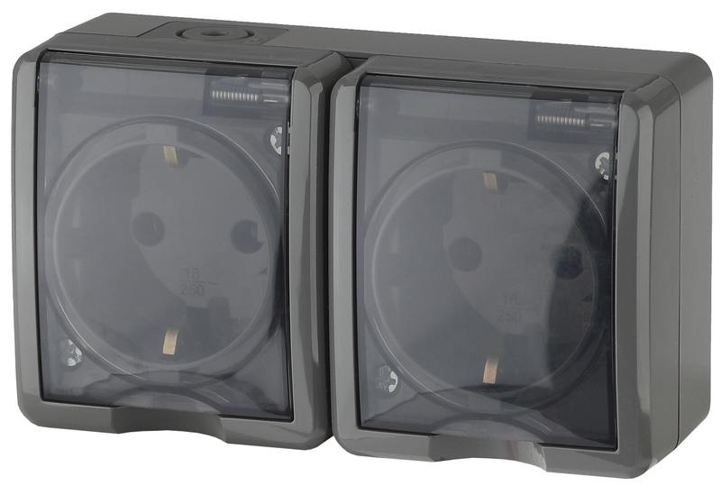 11-2403-03 ЭРА Розетка 2х2P+E IP54 11-2403-03 ЭРА Розетка 2х2P+E IP54