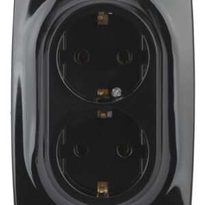 12-2108-06 ЭРА Розетка 2X2P+E Schuko со шторками