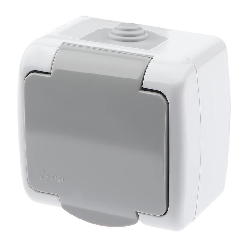 Розетка Intro Atlantic 5-201-03 с заземлением 2P+E Schuko Розетка Intro Atlantic 5-201-03 с заземлением 2P+E Schuko