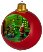 Светодиодная новогодняя фигура ЭРА EFIS-S03 композиция Шар красный мультиколор 3*АА 15*15*17 см купить оптом недорого