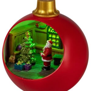 Светодиодная новогодняя фигура ЭРА EFIS-S03 композиция Шар красный мультиколор 3*АА 15*15*17 см купить оптом недорого