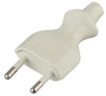 Вилка ЭРА V2 без заземления 10A прямой ввод белая купить оптом недорого