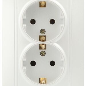 Розетка Intro Plano 1-205-06 с заземлением двойная 2X2P+E Schuko