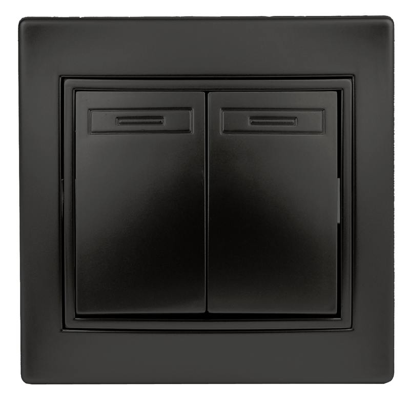 Выключатель Intro Plano 1-104-05 двухклавишный Выключатель Intro Plano 1-104-05 двухклавишный