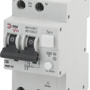Автоматический выключатель дифференциального тока ЭРА PRO NO-902-14 АВДТ 64 C50 300мА 1P+N тип A купить оптом недорого