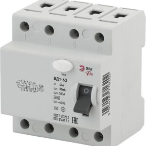 УЗО ЭРА PRO NO-902-39 ВД1-63 4P 40А 30мА купить оптом недорого