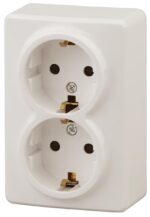 11-2206-02 ЭРА Розетка 2х2P+E Schuko со шторками