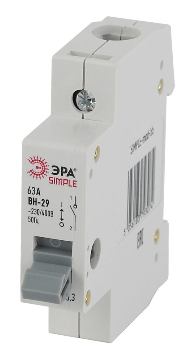 Выключатель нагрузки ЭРА SIMPLE SIMPLE-mod-58 1P 63А ВН-29 купить оптом недорого