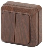 Выключатель Intro Quadro 2-104-10 двухклавишный 10А-250В