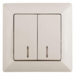 Выключатель Intro Solo 4-105-02 двухклавишный с подсветкой