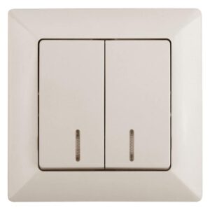 Выключатель Intro Solo 4-105-02 двухклавишный с подсветкой