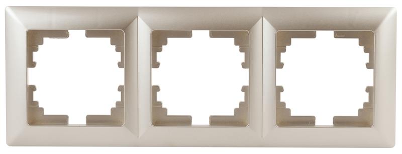 Рамка для розеток и выключателей Intro Solo 4-503-04 на 3 поста Рамка для розеток и выключателей Intro Solo 4-503-04 на 3 поста