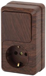 Блок розетка с выключателем Intro Quadro 2-705-10 вертикальный 10А-250В