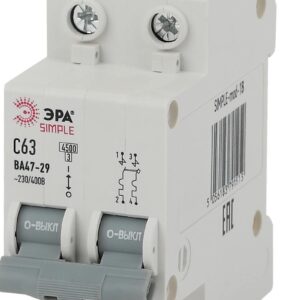 Автоматический выключатель ЭРА SIMPLE SIMPLE-mod-18 2P 63А (C) 4