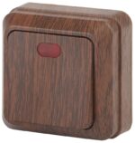 Выключатель Intro Quadro 2-102-10 одноклавишный с подсветкой