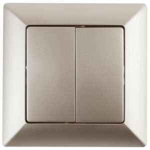 Выключатель Intro Solo 4-104-04 двухклавишный 10А-250В