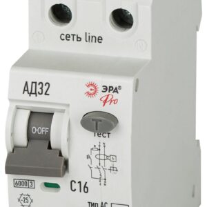 АВДТ 6кА ЭРА PRO D326M2C16АC30 АД-32 электромеханическое 1P+N C16 30мА тип АC купить оптом недорого