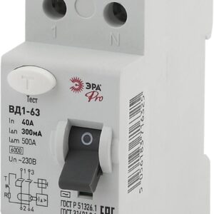 УЗО ЭРА PRO NO-902-57 ВД1-63 2P 40А 300мА купить оптом недорого