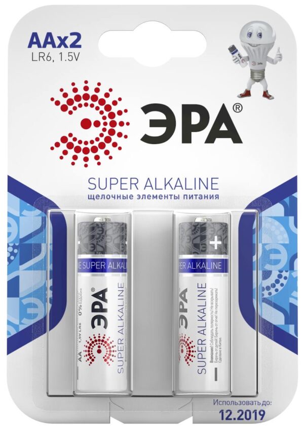 Батарейки ЭРА LR6-2BL SUPER Alkaline купить оптом недорого