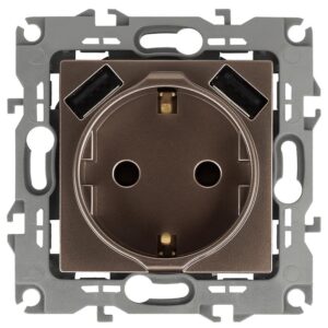 12-4109-13 ЭРА Розетка 2P+E 16A-250В