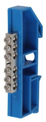 Шина ЭРА NO-222-84-1 N ноль на DIN-изоляторе ШНИ-6х9-6 никелированная Д-Синий купить оптом недорого