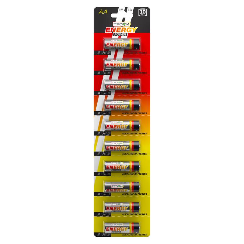 Батарейки Трофи LR6-10BL strip ENERGY POWER Alkaline оптом купить хорошая цена Батарейки Трофи LR6-10BL strip ENERGY POWER Alkaline купить оптом недорого