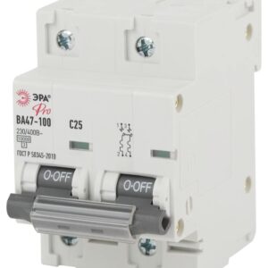 Автоматический выключатель ЭРА PRO NO-902-273 ВА47-100 2Р 25А кривая С 10 кА купить оптом недорого