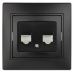 Розетка Intro Plano 1-304-05 информационная двойная 2xRJ45