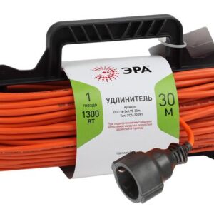Удлинитель силовой ЭРА UFx-1e-3x0.75-30m на рамке c заземлением 1 розетка 30м ПВС 3x0.75мм2 купить оптом недорого