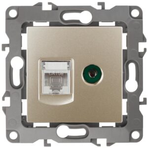 12-3110-04 ЭРА Розетка комбинированная RJ45+TV