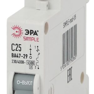 Автоматический выключатель ЭРА SIMPLE SIMPLE-mod-05 1P 25А (C) 4