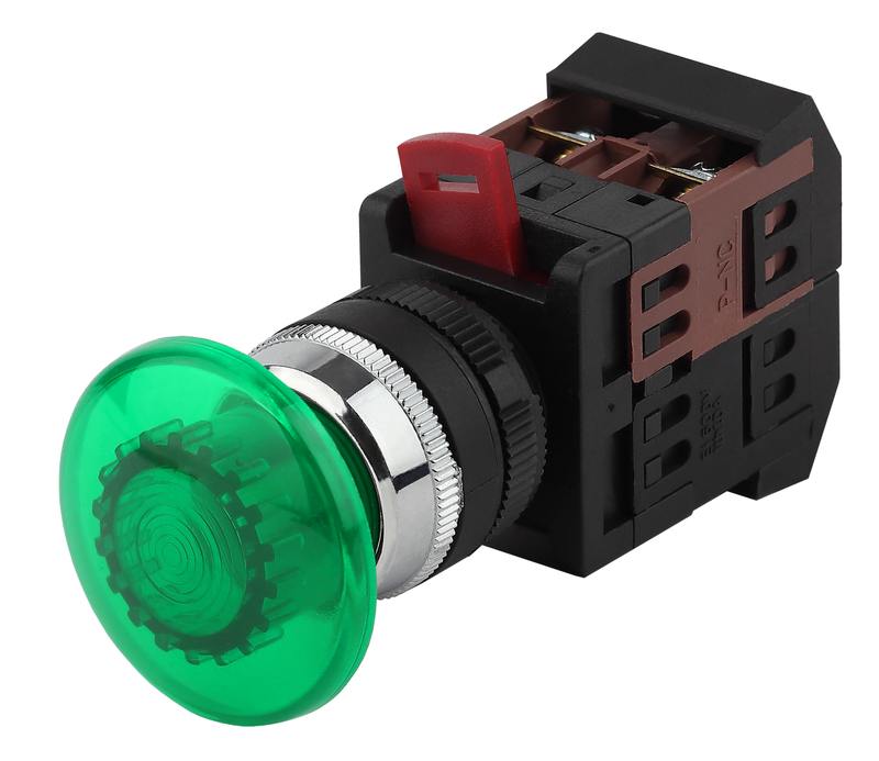 Кнопка ЭРА BBG30-AEA-K06E AEА-22 Грибок зеленый d22мм 1з+1р оптом купить хорошая цена Кнопка ЭРА BBG30-AEA-K06E AEА-22 Грибок зеленый d22мм 1з+1р купить оптом недорого