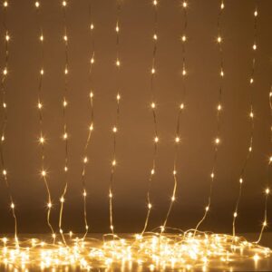 Светодиодная новогодняя гирлянда ЭРА ENIN-200WL занавес водопад теплый белый 3*2 м 200 LED IP20 купить оптом недорого