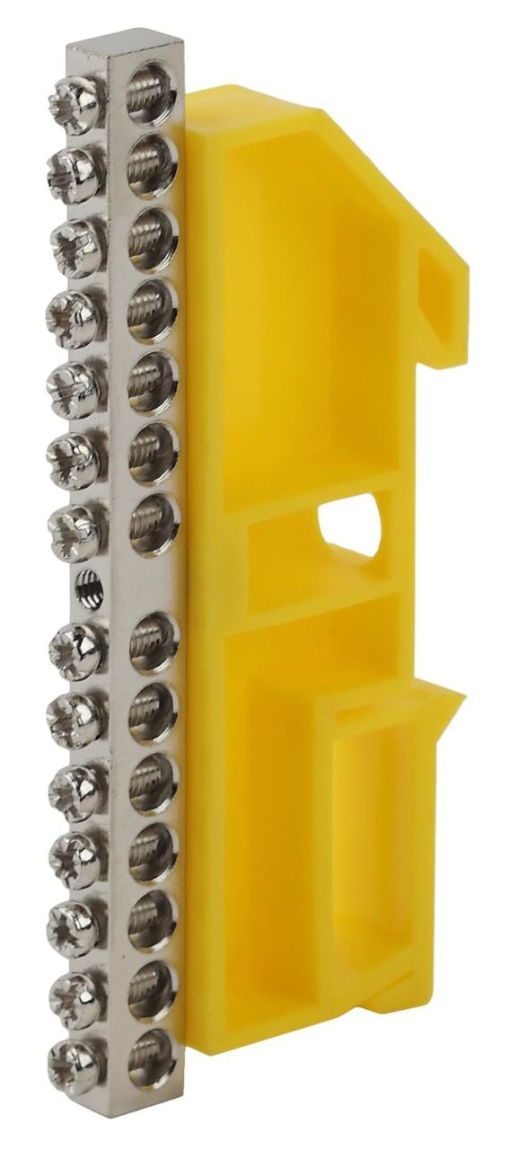 Шина ЭРА NO-222-94-1 PE земля на DIN-изоляторе ШНИ-6х9-14 никелированная Д-Желтый оптом купить хорошая цена Шина ЭРА NO-222-94-1 PE земля на DIN-изоляторе ШНИ-6х9-14 никелированная Д-Желтый купить оптом недорого