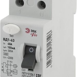 УЗО ЭРА PRO NO-902-38 ВД1-63 2P 40А 100мА купить оптом недорого