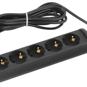 Удлинитель электрический ЭРА UX-5e-5m-B с заземлением 5 розеток 5 м ПВС 3х0